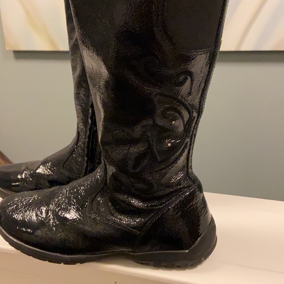 GEOX Tall Patten Leather Boots - US size 4 - Picture 5 of 8